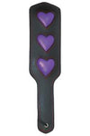 Leather Heart Paddle, Bound to Tease, Purple/Black