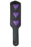 Leather Heart Paddle, Bound to Tease, Purple/Black