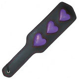 Leather Heart Paddle, Bound to Tease, Purple/Black - Fetshop