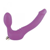 Simply Strapless Large Strap On Vibrator -Purple - Fetshop