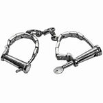 Nickel Steel Authentic Adjustable Twist Key Wrist Shackles Cuffs - Fetshop