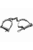 Nickel Steel Authentic Adjustable Twist Key Wrist Shackles Cuffs