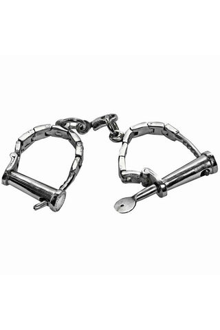 Nickel Steel Authentic Adjustable Twist Key Wrist Shackles Cuffs