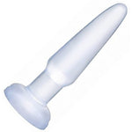 Basix Rubber Works Beginners Butt Plug-Clear - Fetshop