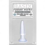 Basix Rubber Works Beginners Butt Plug-Clear - Fetshop