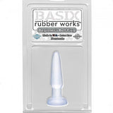 Basix Rubber Works Beginners Butt Plug-Clear - Fetshop