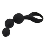 Loving Joy Triple Ripple Anal Beads-Black - Fetshop