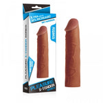 Pleasure X-Tender Super Realistic Penis Extension Sleeve Brown - Fetshop