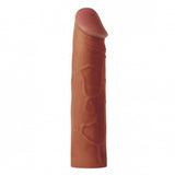 Pleasure X-Tender Super Realistic Penis Extension Sleeve Brown - Fetshop