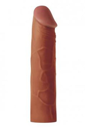 Pleasure X-Tender Super Realistic Penis Extension Sleeve Brown