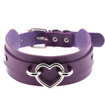 Purple Gothic Heart Collar