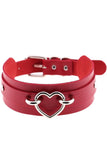 Red Gothic Heart Collar