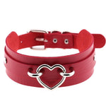 Red Gothic Heart Collar