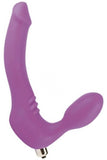 Simply Strapless Large Strap On Vibrator -Purple
