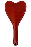 Spanking Paddle Burgundy Leather Heart