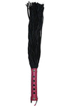 Suede Flogger Bound to Tease, Pink/Black