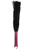 Suede Flogger Bound to Tease, Pink/Black
