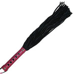 Suede Flogger Bound to Tease, Pink/Black - Fetshop