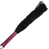 Suede Flogger Bound to Tease, Pink/Black - Fetshop