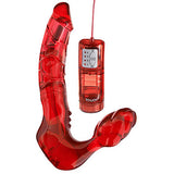 Toy Joy Bend Over Boyfriend Strapless Vibrating Strap On Red. - Fetshop